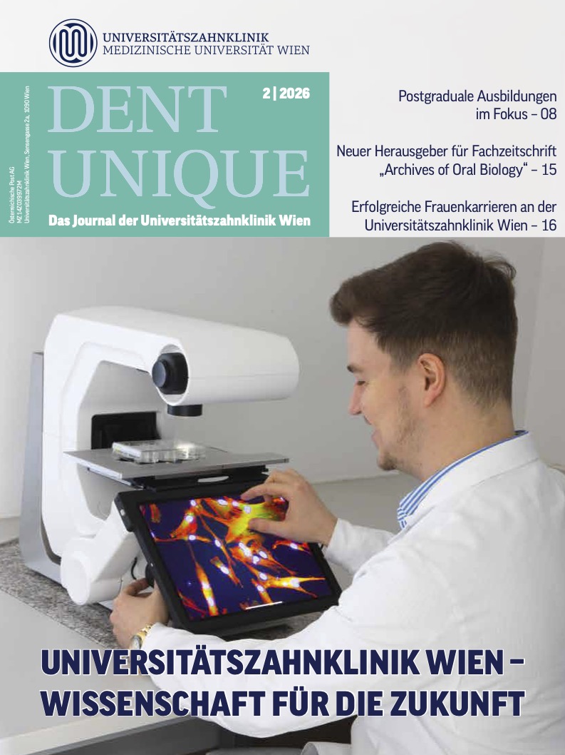 Magazin der Universitätszahnklinik Wien mit Studien und Forschungsergebnissen